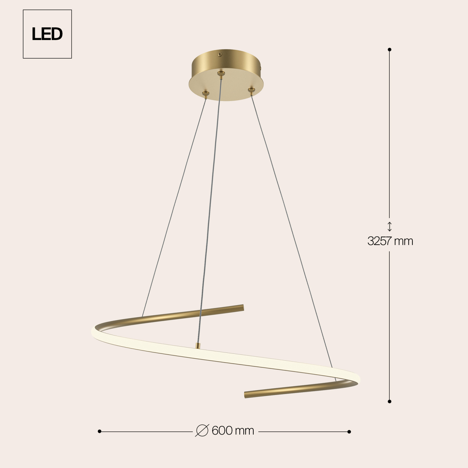 Maytoni Modern Curve Подвесной светильник цвет: латунь MOD242PL-L33BSK