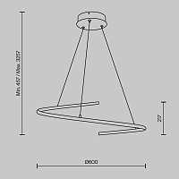 Maytoni Modern Curve Подвесной светильник цвет: латунь MOD242PL-L33BSK