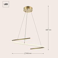 Maytoni Modern Curve Подвесной светильник цвет: латунь MOD242PL-L33BSK