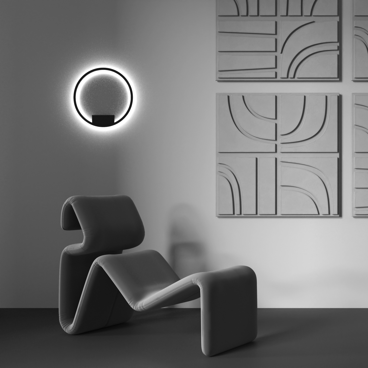 Maytoni Modern Rim Настенный светильник (бра) цвет: черный MOD058WL-L25BK