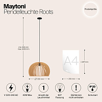 Maytoni Modern Roots Подвесной светильник цвет: черный MOD195PL-01W