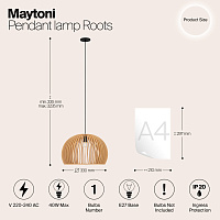 Maytoni Modern Roots Подвесной светильник цвет: черный MOD195PL-01W