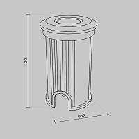 Maytoni Outdoor Flash Встраиваемый светильник цвет: серебро O044DL-L1S3K3