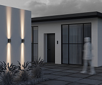 Maytoni Outdoor Shell Настенный светильник (бра) цвет: черный O570WL-L20B3K