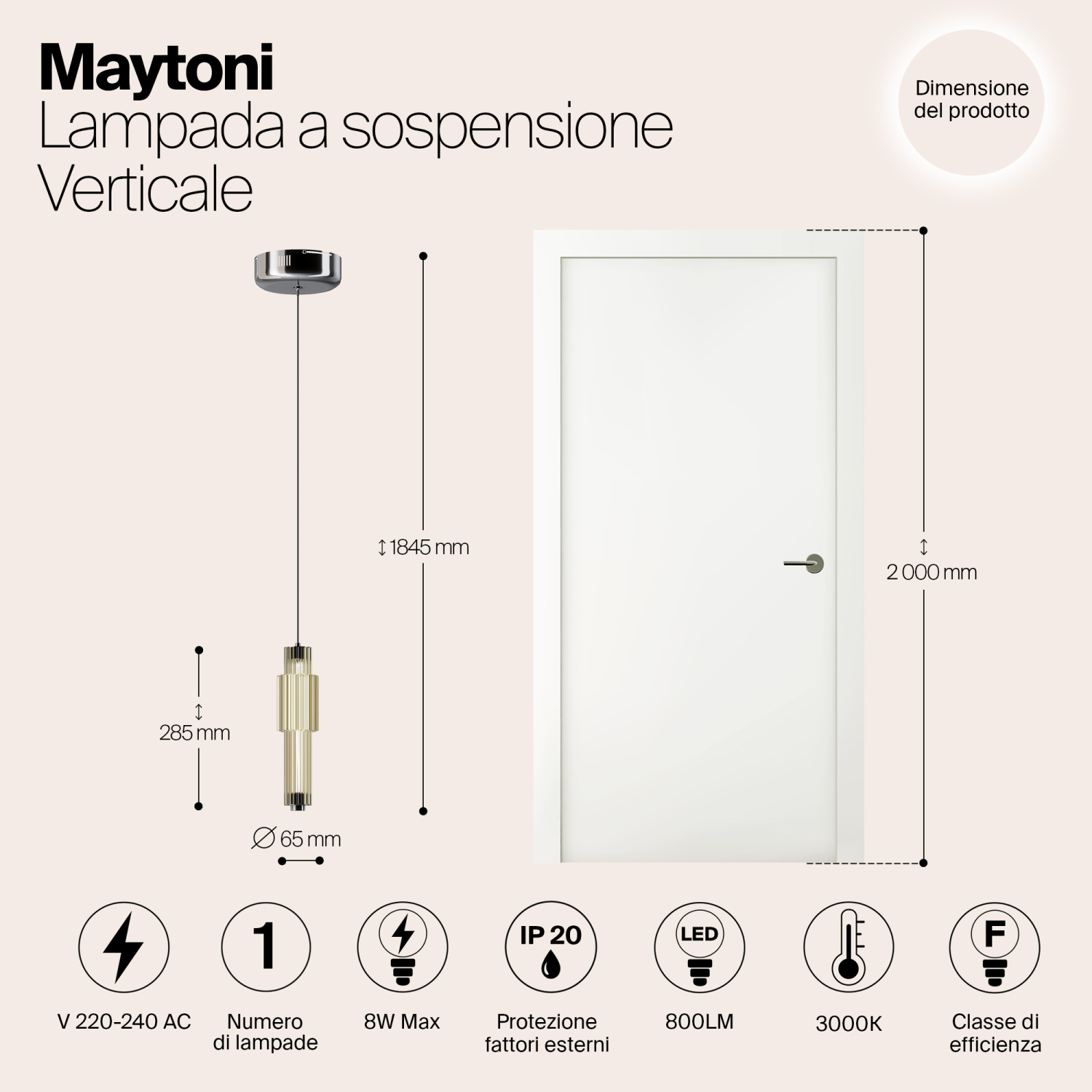 Maytoni Modern Verticale Подвесной светильник цвет: хром MOD308PL-L9CG3K