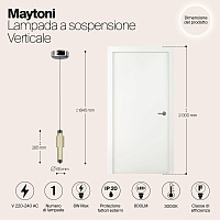 Maytoni Modern Verticale Подвесной светильник цвет: хром MOD308PL-L9CG3K
