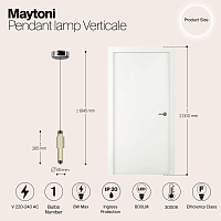 Maytoni Modern Verticale Подвесной светильник цвет: хром MOD308PL-L9CG3K