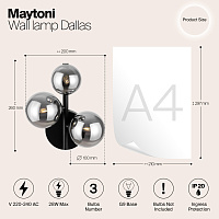 Maytoni Modern Dallas Настенный светильник (бра) цвет: черный MOD545WL-03B
