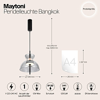 Maytoni Modern Bangkok Подвесной светильник цвет: черный MOD185PL-L6B3K5