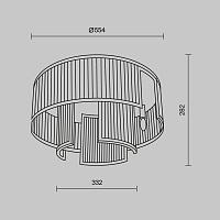 Maytoni Modern Frame Потолочный светильник цвет: золото MOD174CL-06G