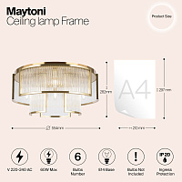 Maytoni Modern Frame Потолочный светильник цвет: золото MOD174CL-06G