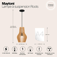 Maytoni Modern Roots Подвесной светильник цвет: черный MOD191PL-01W