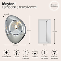 Maytoni Modern Mabell Настенный светильник (бра) цвет: черный MOD306WL-01CH
