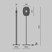 Maytoni Modern Eclipse Напольный светильник (торшер) цвет: черный MOD152FL-L1BK
