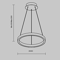 Maytoni Modern Rim Подвесной светильник цвет: латунь MOD058PL-L22BSK