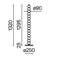 Maytoni Modern Amulet Напольный светильник (торшер) цвет: золото MOD555FL-L23G3K
