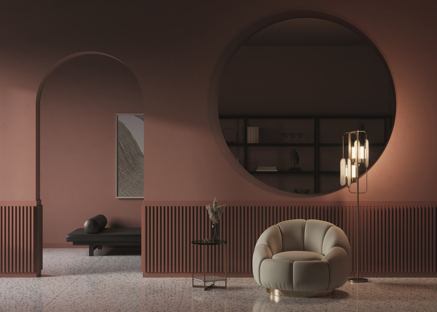 Maytoni Modern Marmo Напольный светильник (торшер) цвет: латунь MOD099FL-02G