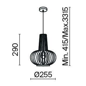 Maytoni Modern Roots Подвесной светильник цвет: черный MOD193PL-01W