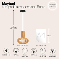 Maytoni Modern Roots Подвесной светильник цвет: черный MOD193PL-01W
