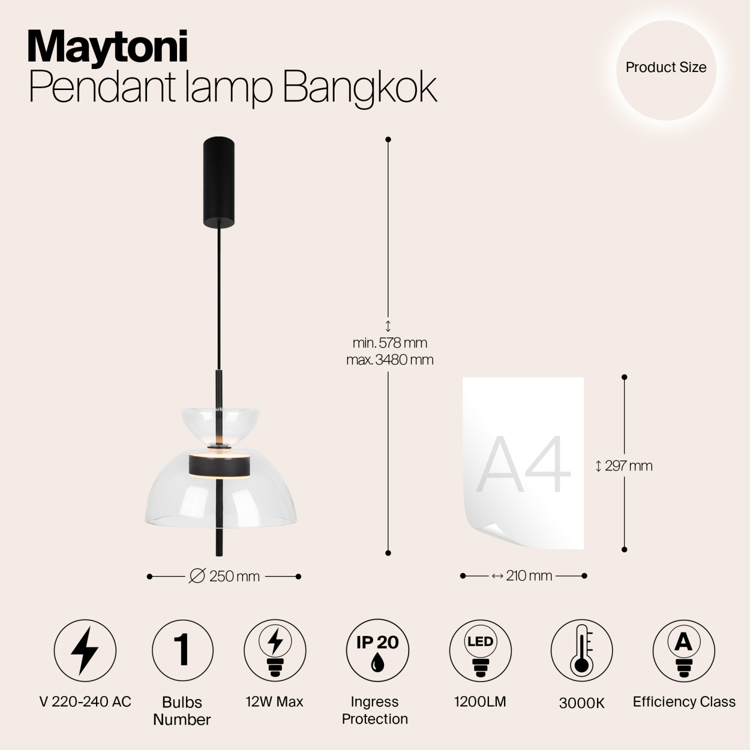 Maytoni Modern Bangkok Подвесной светильник цвет: черный MOD185PL-L6B3K2