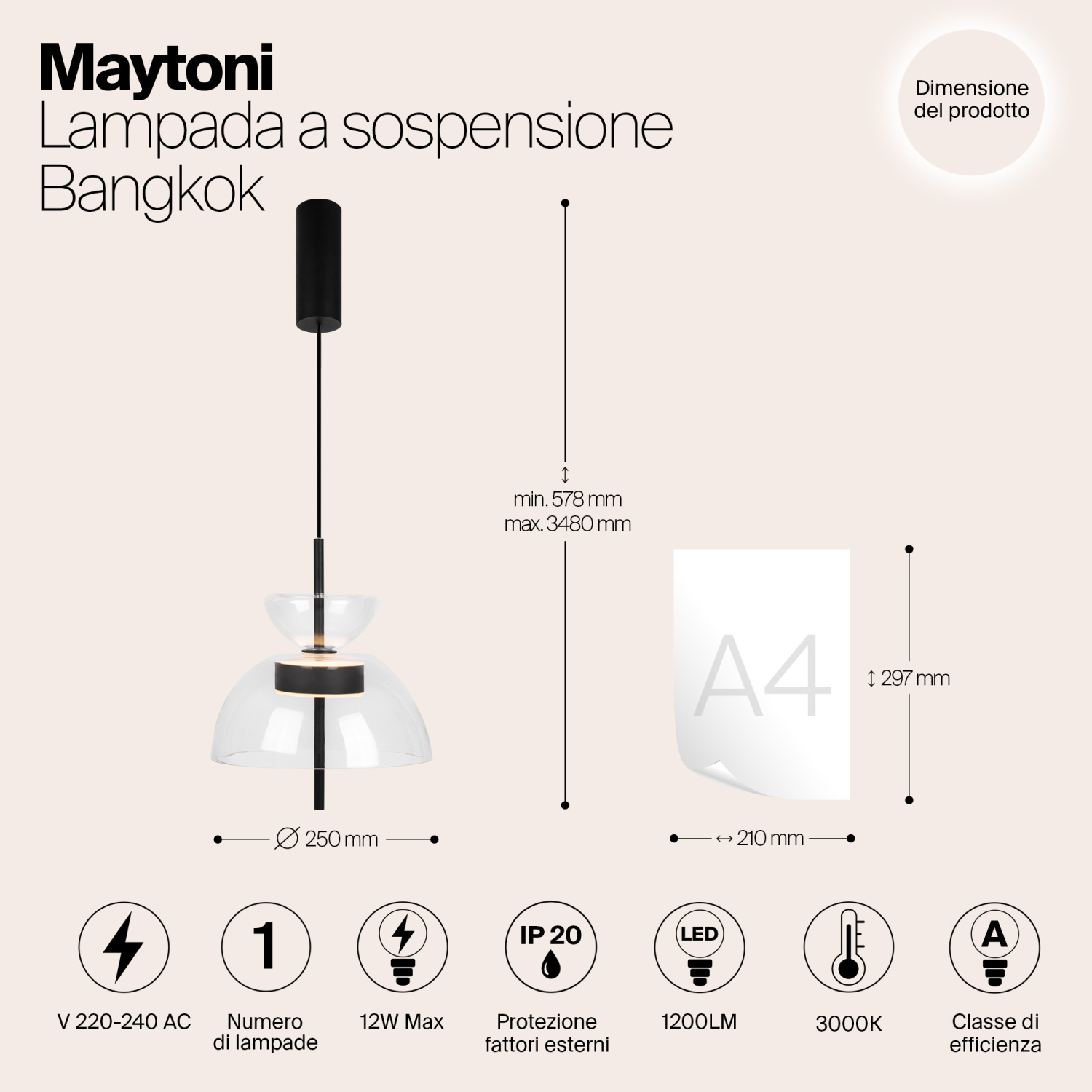 Maytoni Modern Bangkok Подвесной светильник цвет: черный MOD185PL-L6B3K2