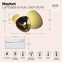 Maytoni Modern Jack-stone Настенный светильник (бра) цвет: золото MOD314WL-L8G3K