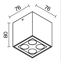 Maytoni Outdoor Ares Потолочный светильник цвет: графит O309CL-L8GF3K