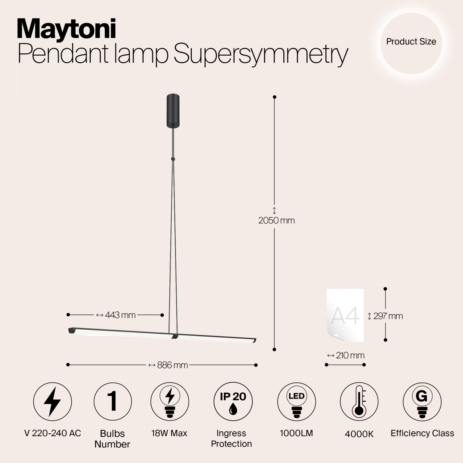 Maytoni Modern Supersymmetry Подвесной светильник цвет: черный P096PL-L11BK1