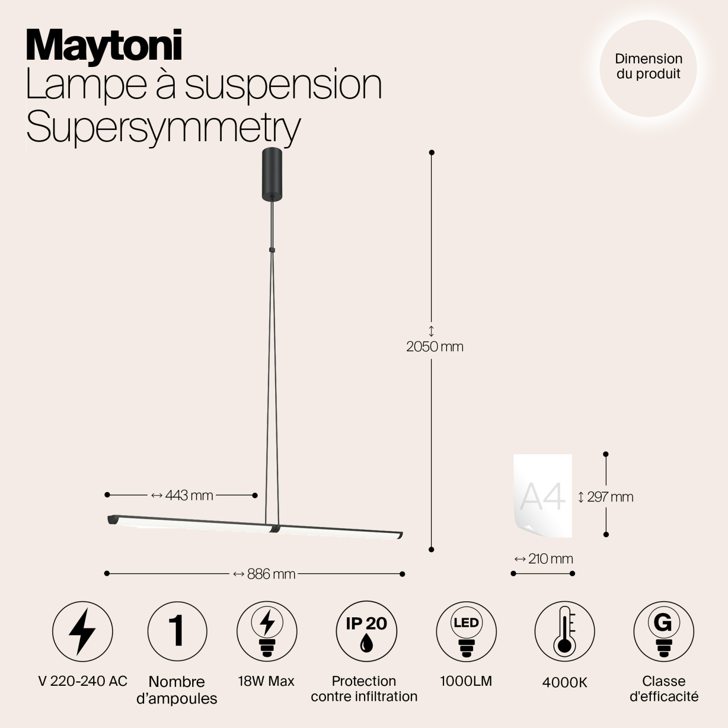 Maytoni Modern Supersymmetry Подвесной светильник цвет: черный P096PL-L11BK1