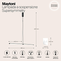 Maytoni Modern Supersymmetry Подвесной светильник цвет: черный P096PL-L11BK1