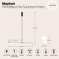 Maytoni Modern Supersymmetry Подвесной светильник цвет: черный P096PL-L11BK1