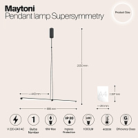 Maytoni Modern Supersymmetry Подвесной светильник цвет: черный P096PL-L11BK1