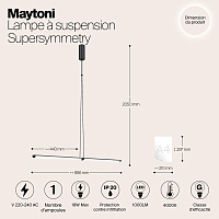 Maytoni Modern Supersymmetry Подвесной светильник цвет: черный P096PL-L11BK1