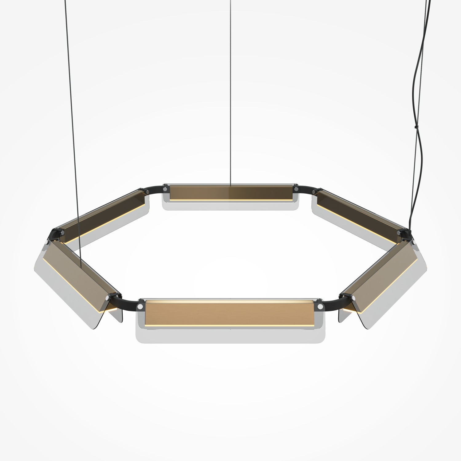 Maytoni Modern Flat Подвесной светильник цвет: черный и латунь MOD296PL-L60BS3K