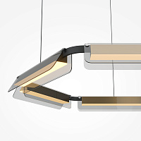 Maytoni Modern Flat Подвесной светильник цвет: черный и латунь MOD296PL-L60BS3K