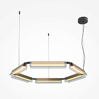 Maytoni Modern Flat Подвесной светильник цвет: черный и латунь MOD296PL-L60BS3K