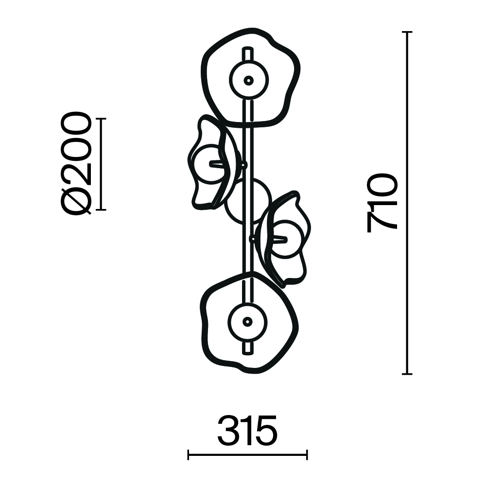 Maytoni Modern Miracle Настенный светильник (бра) цвет: латунь MOD207WL-04BS