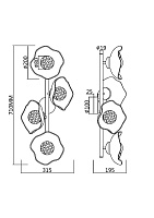 Maytoni Modern Miracle Настенный светильник (бра) цвет: латунь MOD207WL-04BS