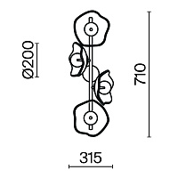 Maytoni Modern Miracle Настенный светильник (бра) цвет: латунь MOD207WL-04BS