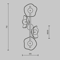 Maytoni Modern Miracle Настенный светильник (бра) цвет: латунь MOD207WL-04BS