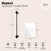 Maytoni Modern Rotta Настенный светильник (бра) цвет: черный MOD413WL-L6B3K