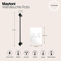 Maytoni Modern Rotta Настенный светильник (бра) цвет: черный MOD413WL-L6B3K