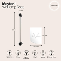 Maytoni Modern Rotta Настенный светильник (бра) цвет: черный MOD413WL-L6B3K