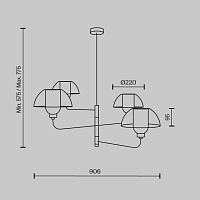 Maytoni Modern Memory Подвесной светильник цвет: черный MOD177PL-04B