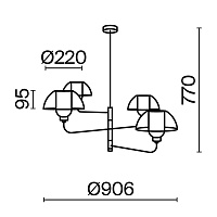 Maytoni Modern Memory Подвесной светильник цвет: черный MOD177PL-04B