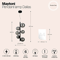 Maytoni Modern Dallas Подвесной светильник цвет: черный MOD545PL-06B