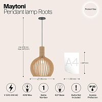 Maytoni Modern Roots Подвесной светильник цвет: черный MOD194PL-01W