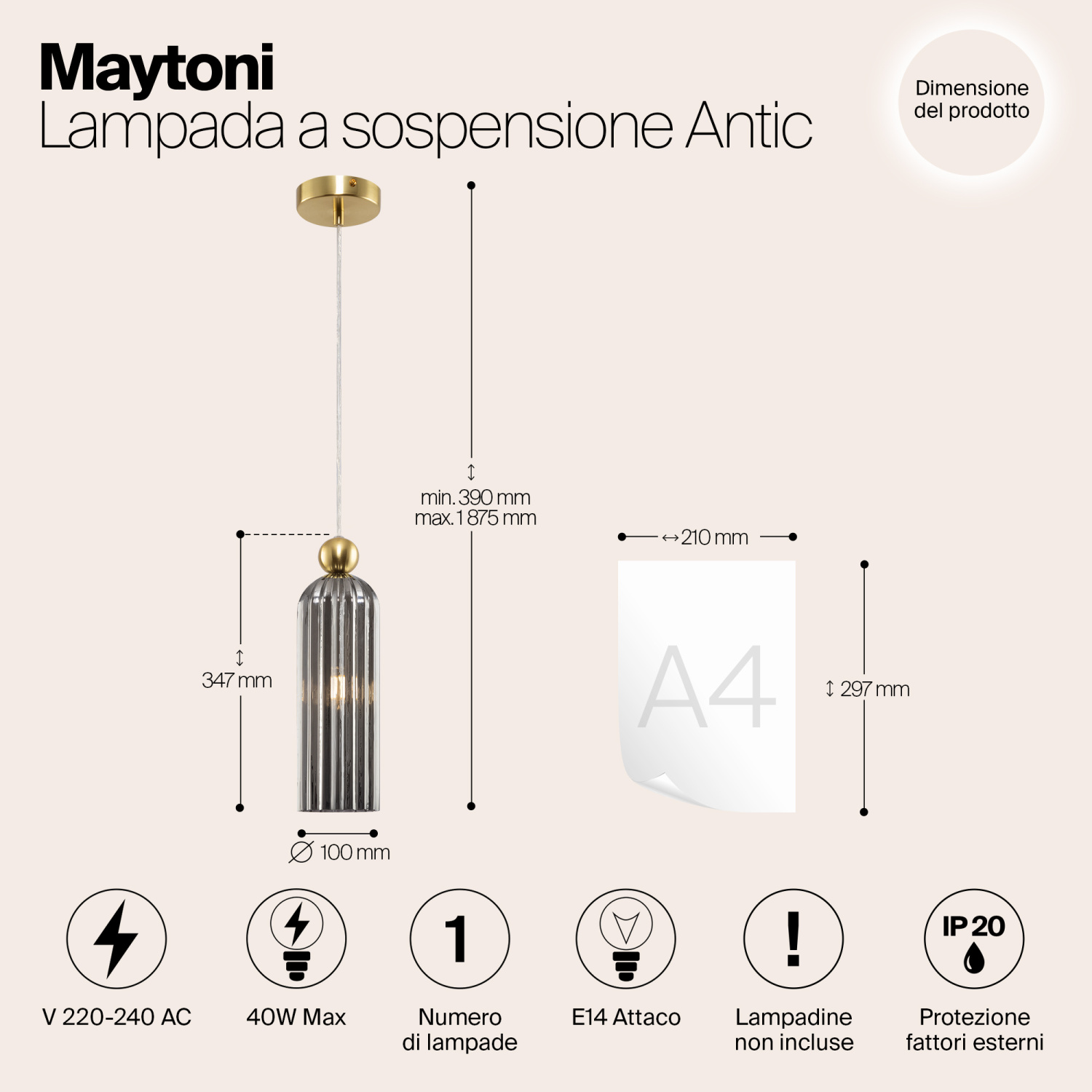 Maytoni Modern Antic Подвесной светильник цвет: золото MOD302PL-01GR