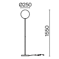 Maytoni Modern Ring Напольный светильник (торшер) цвет: черный MOD013FL-01B