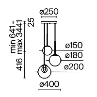 Maytoni Modern Basic form Подвесной светильник цвет: золото MOD521PL-03G